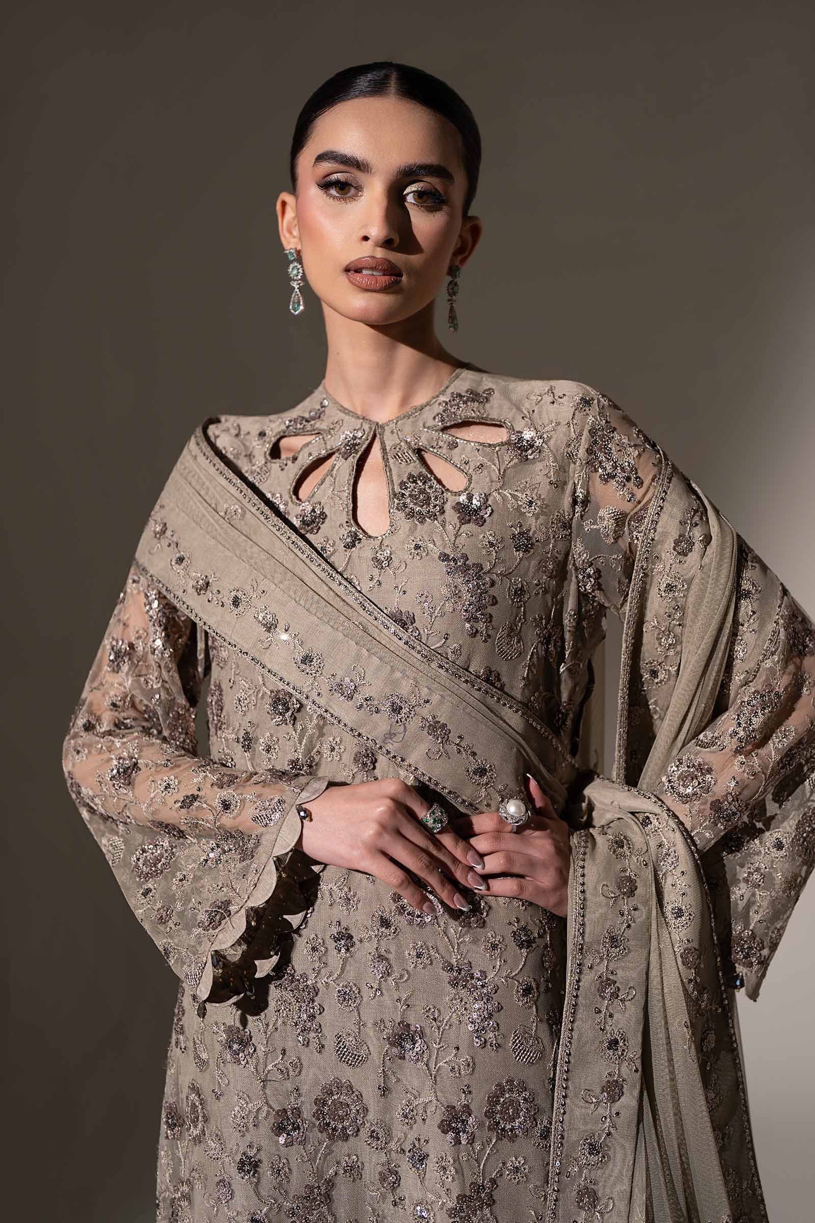 Embroidered Net Fabric (3Pcs)