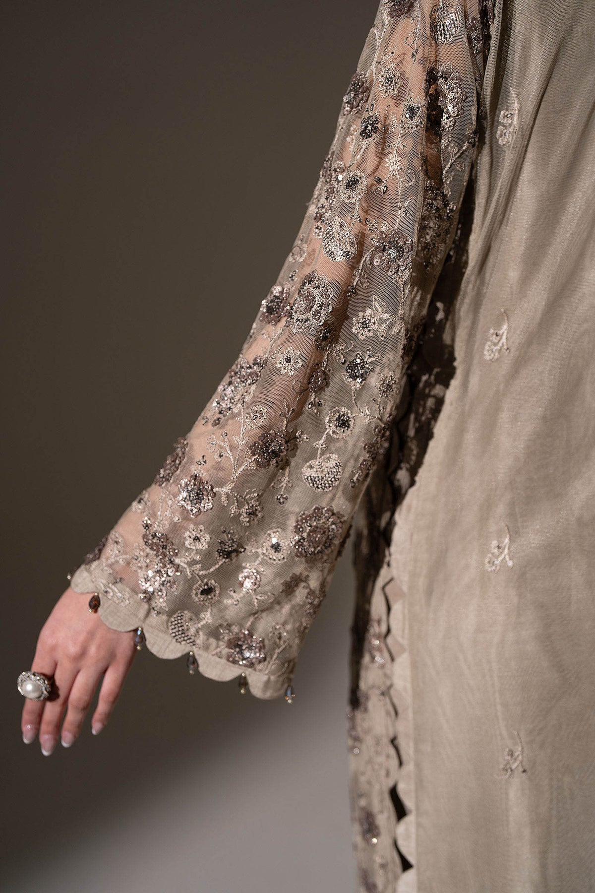 Embroidered Net Fabric (3Pcs)