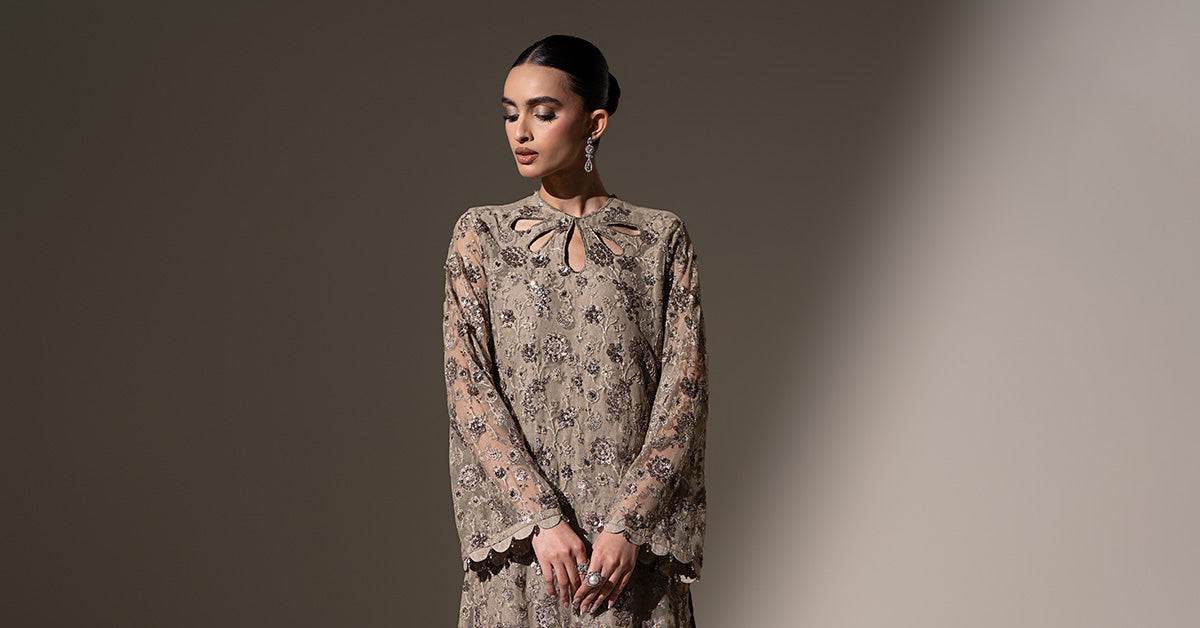 Embroidered Net Fabric (3Pcs)