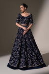 Embroidered Velvet Fabric (1Pc)