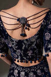 Embroidered Velvet Fabric (1Pc)