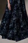 Embroidered Velvet Fabric (1Pc)