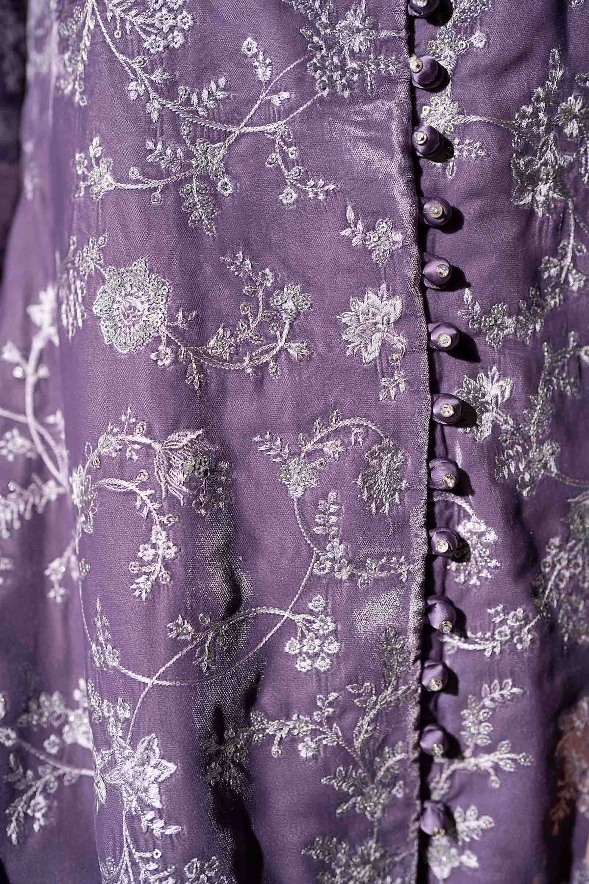 Embroidered Velvet Fabric (1Pc)