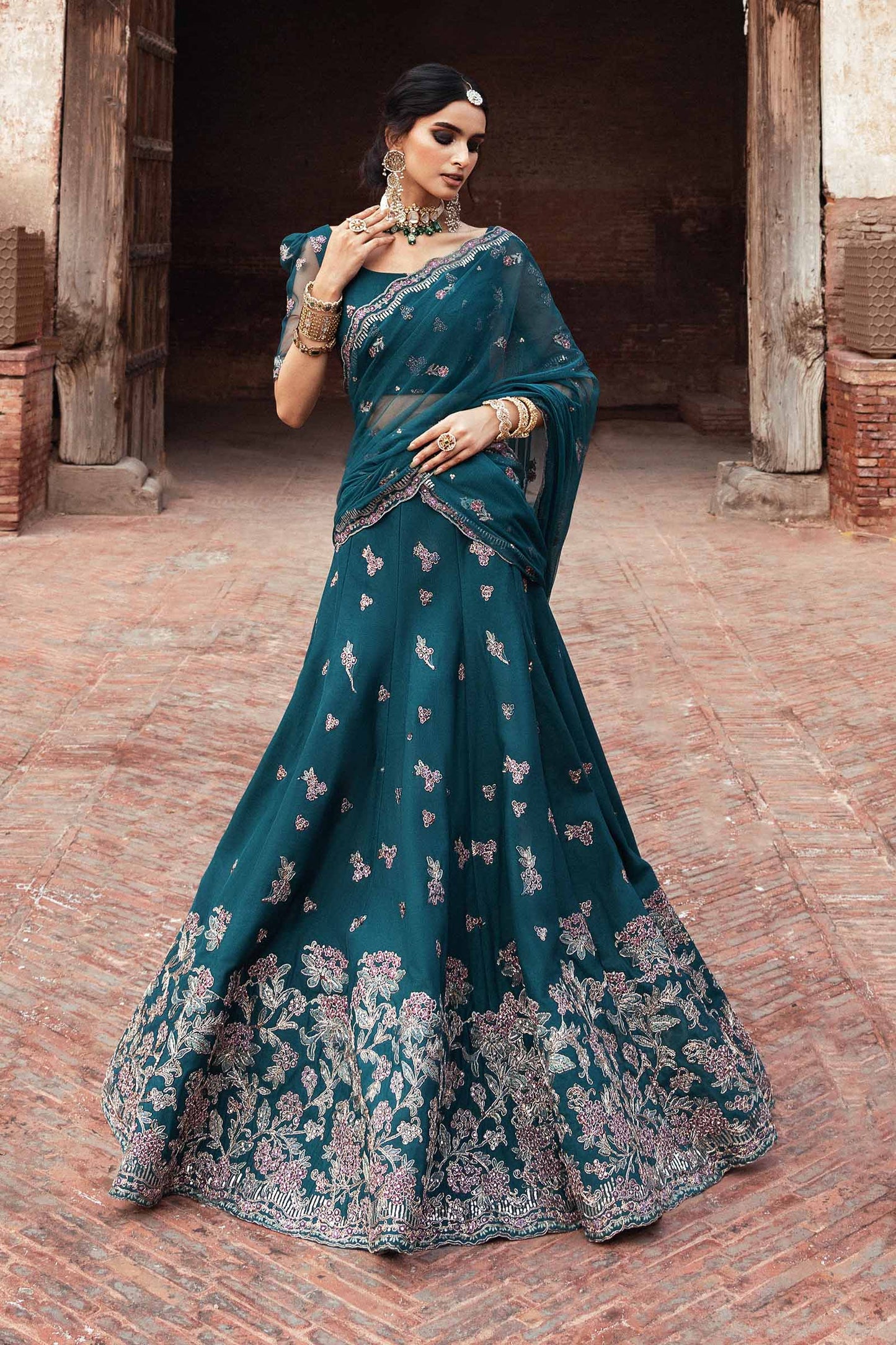 Embroidered Net Fabric (2Pcs) | LF-903