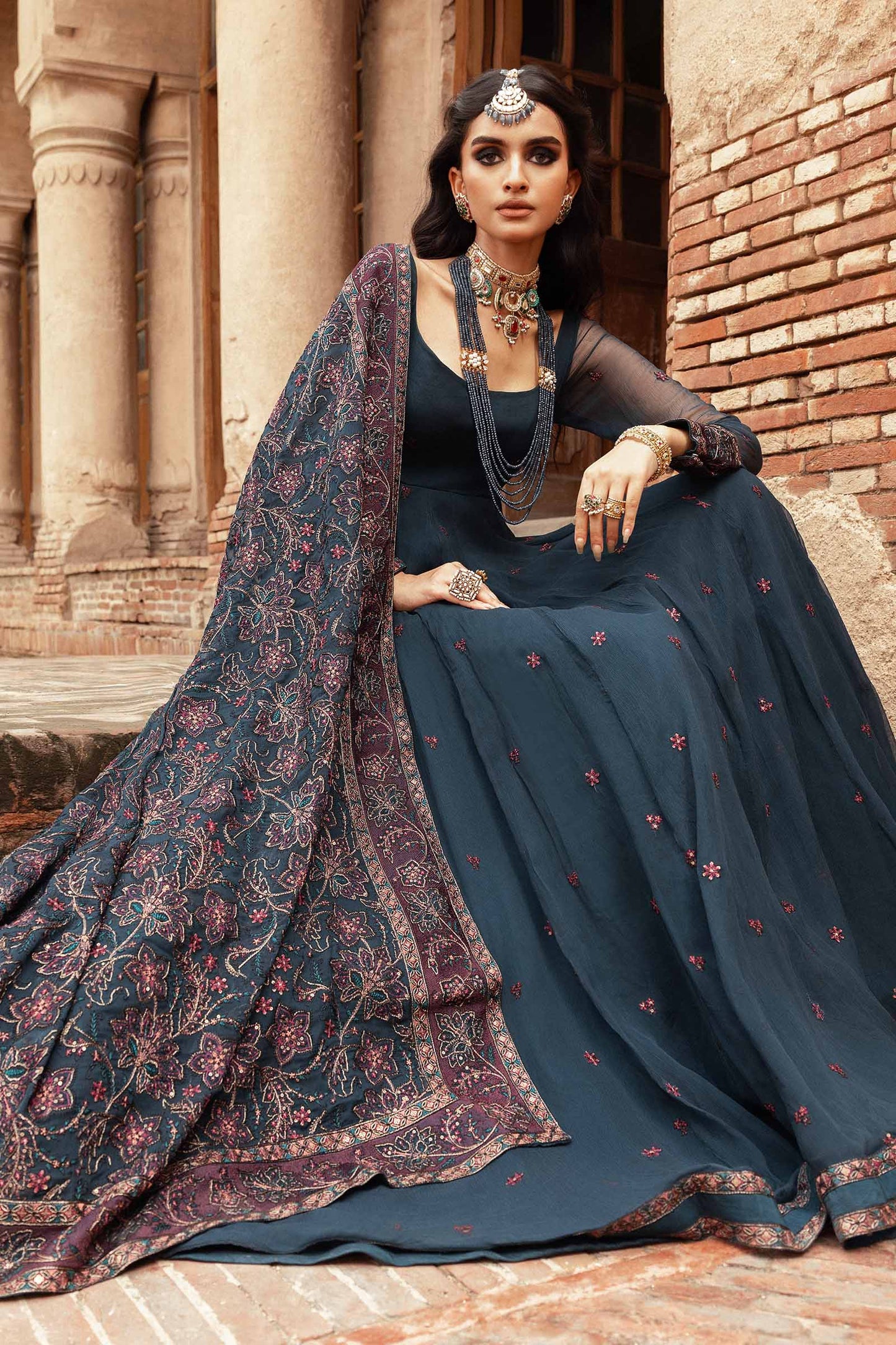 Embroidered Chiffon Fabric (2Pcs) | LF-915
