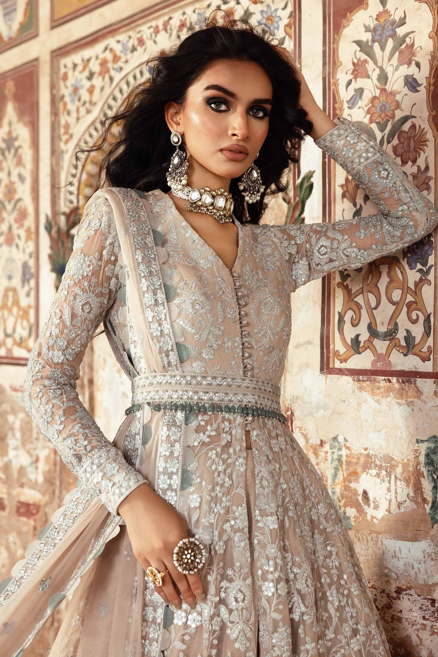 Embroidered Chiffon Fabric (2Pcs) | LF-918