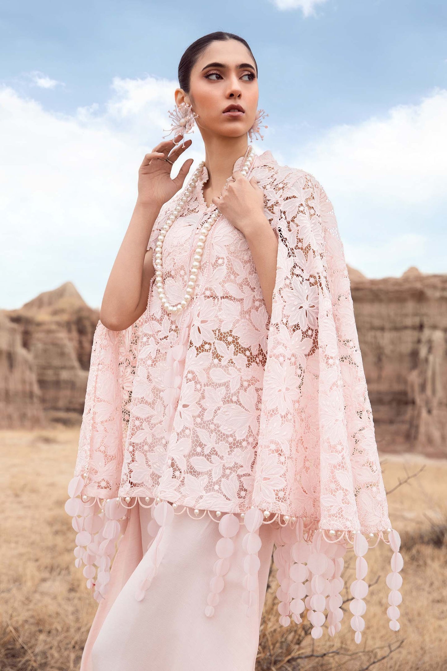 Embroidered Silk Fabric (1Pc) | LF-CH3R1