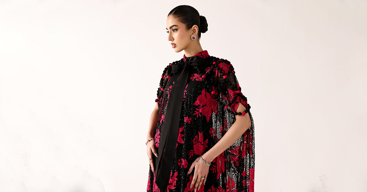 Embroidered Net Fabric (2Pcs)