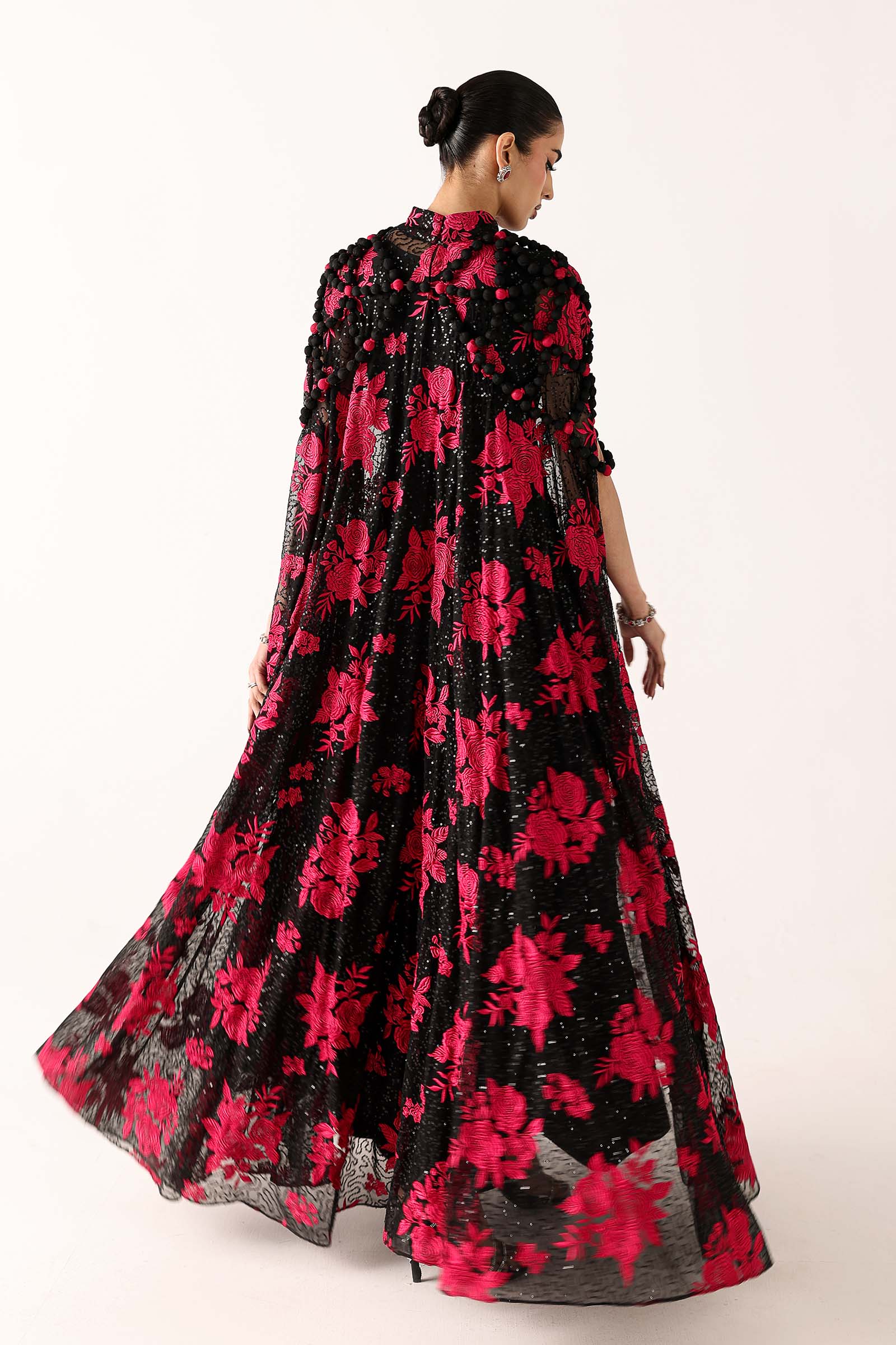 Embroidered Net Fabric (2Pcs)