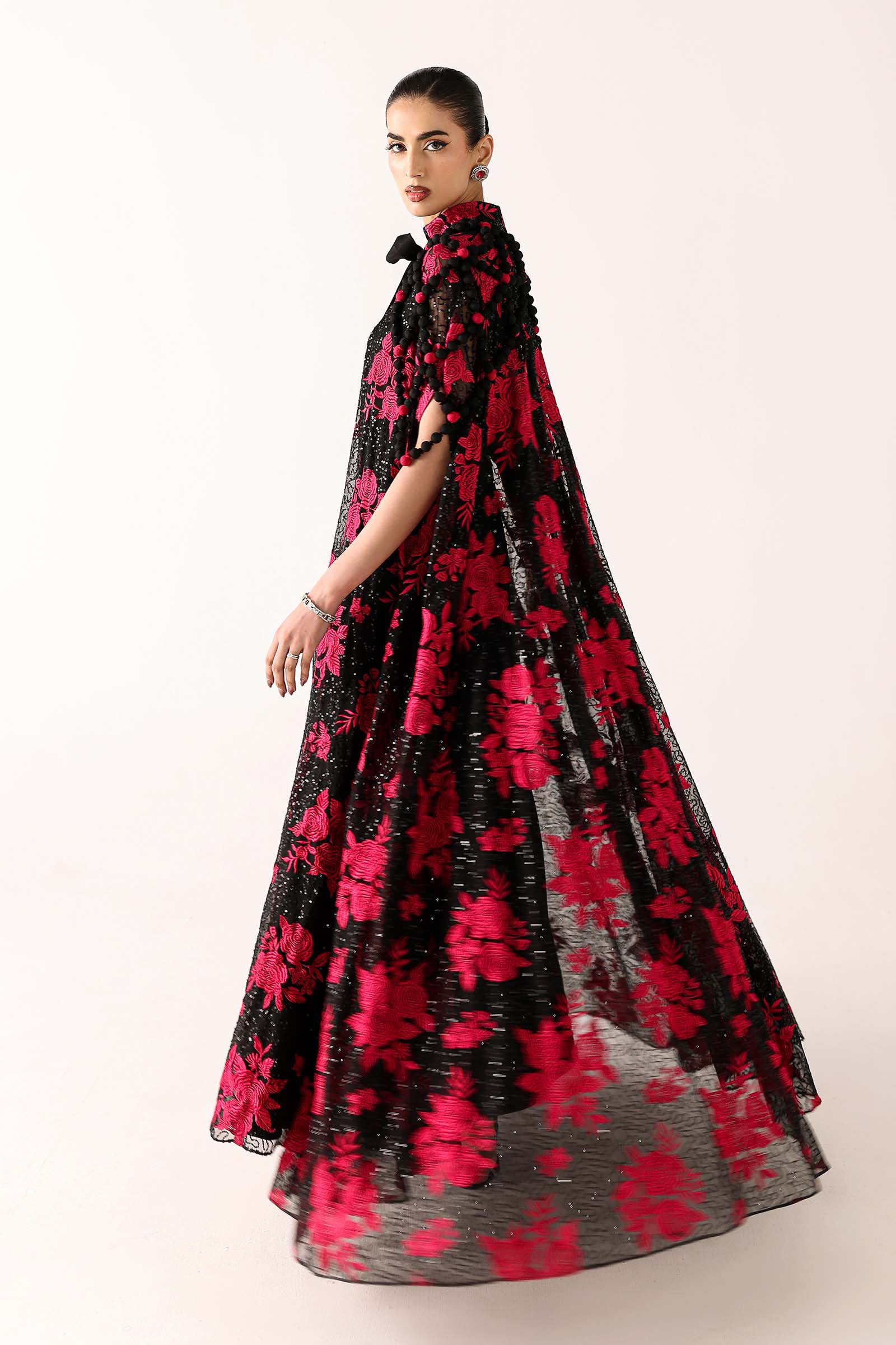 Embroidered Net Fabric (2Pcs)