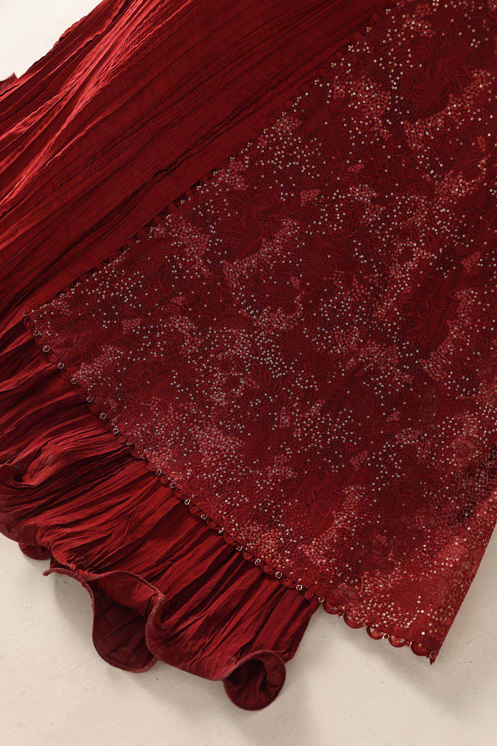 Embroidered Organza Fabric (2Pcs)