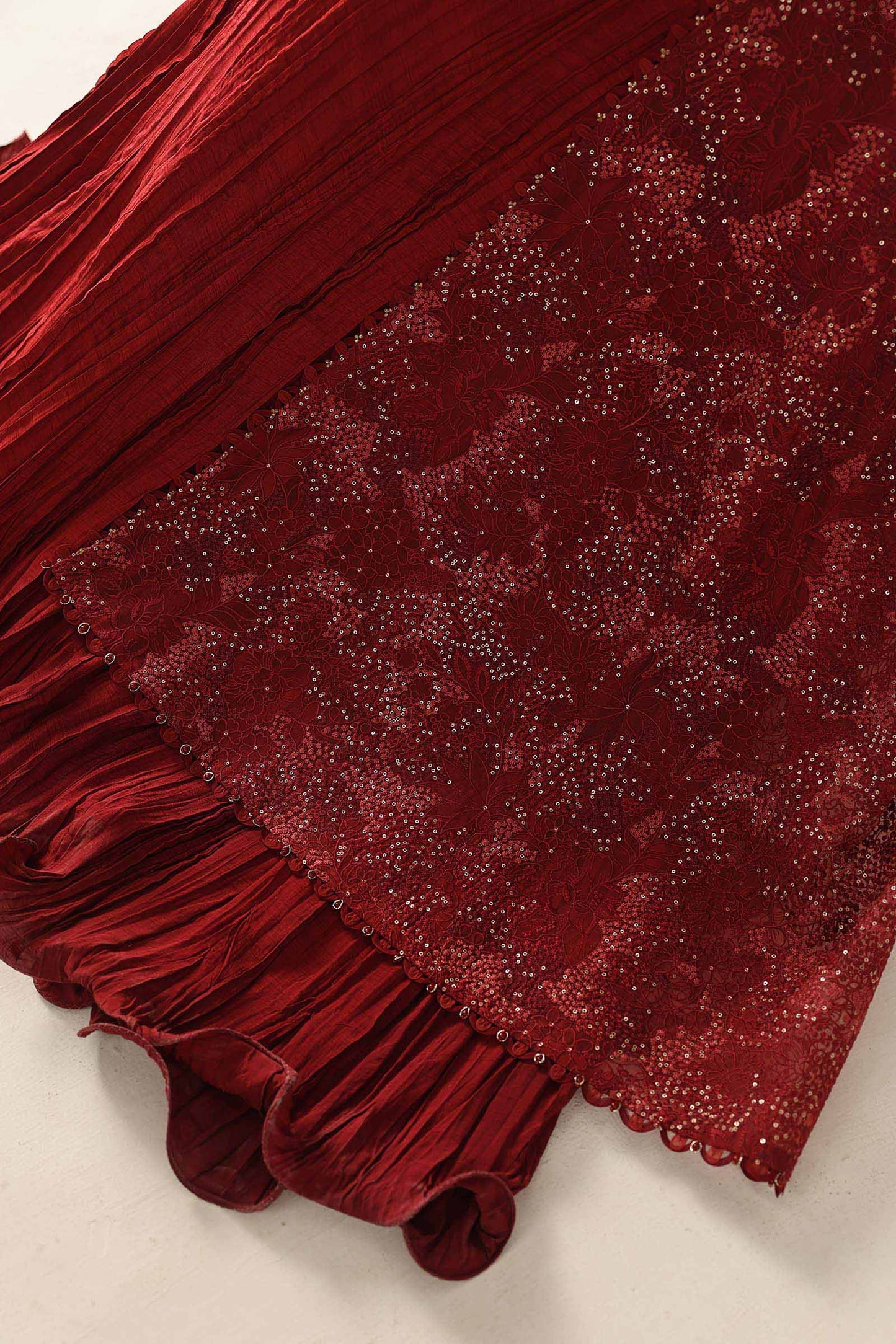 Embroidered Organza Fabric (2Pcs)