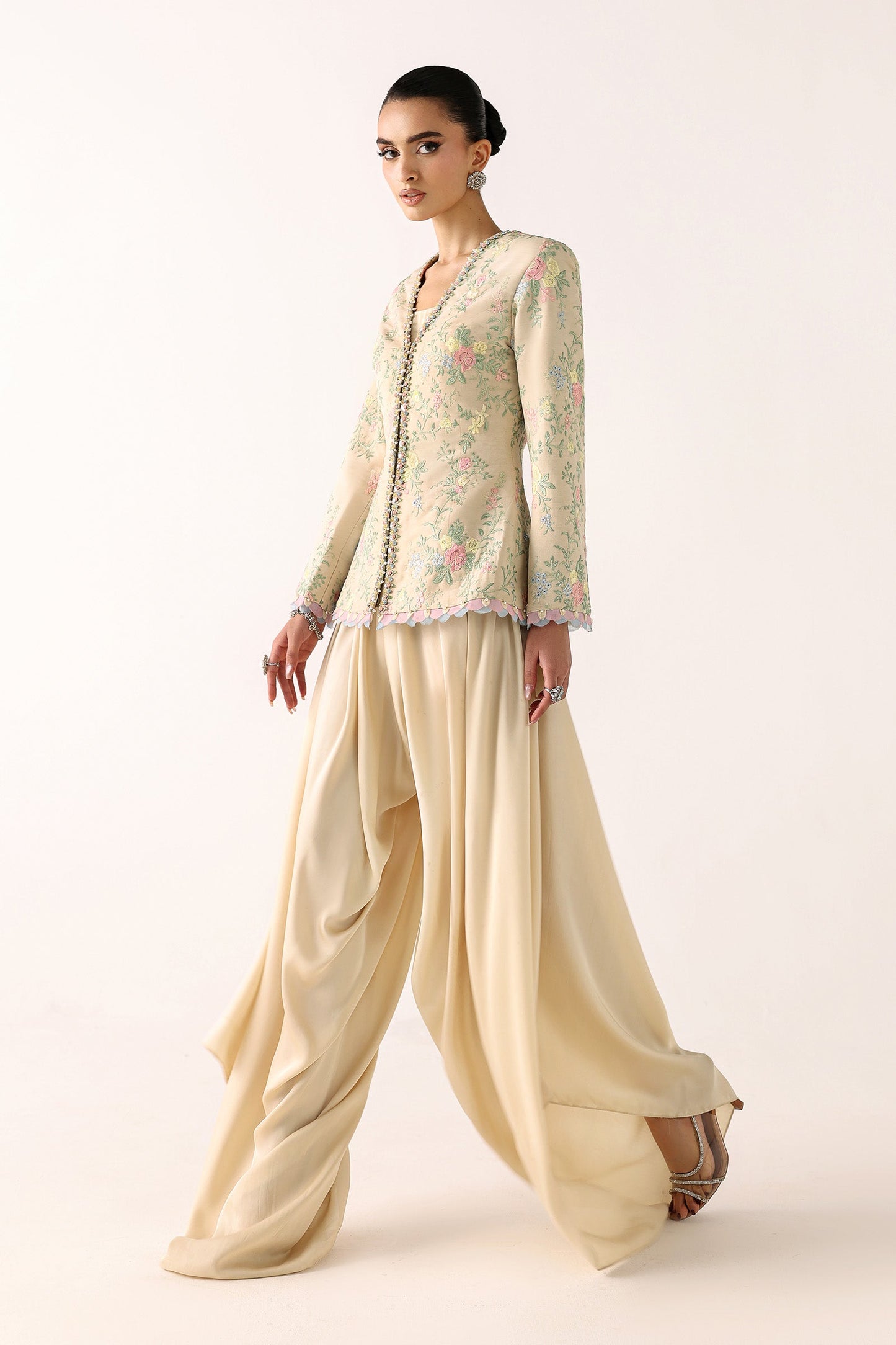 Embroidered Chiffon Fabric (2Pcs)