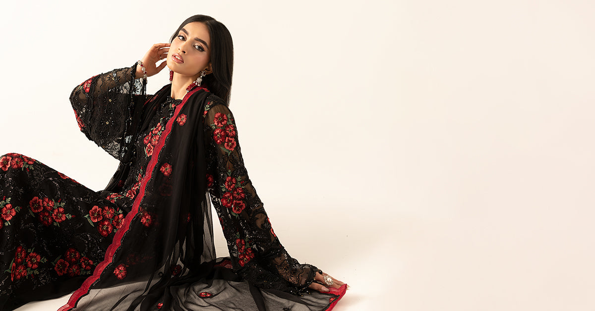 Embroidered Chiffon Fabric (3Pcs)