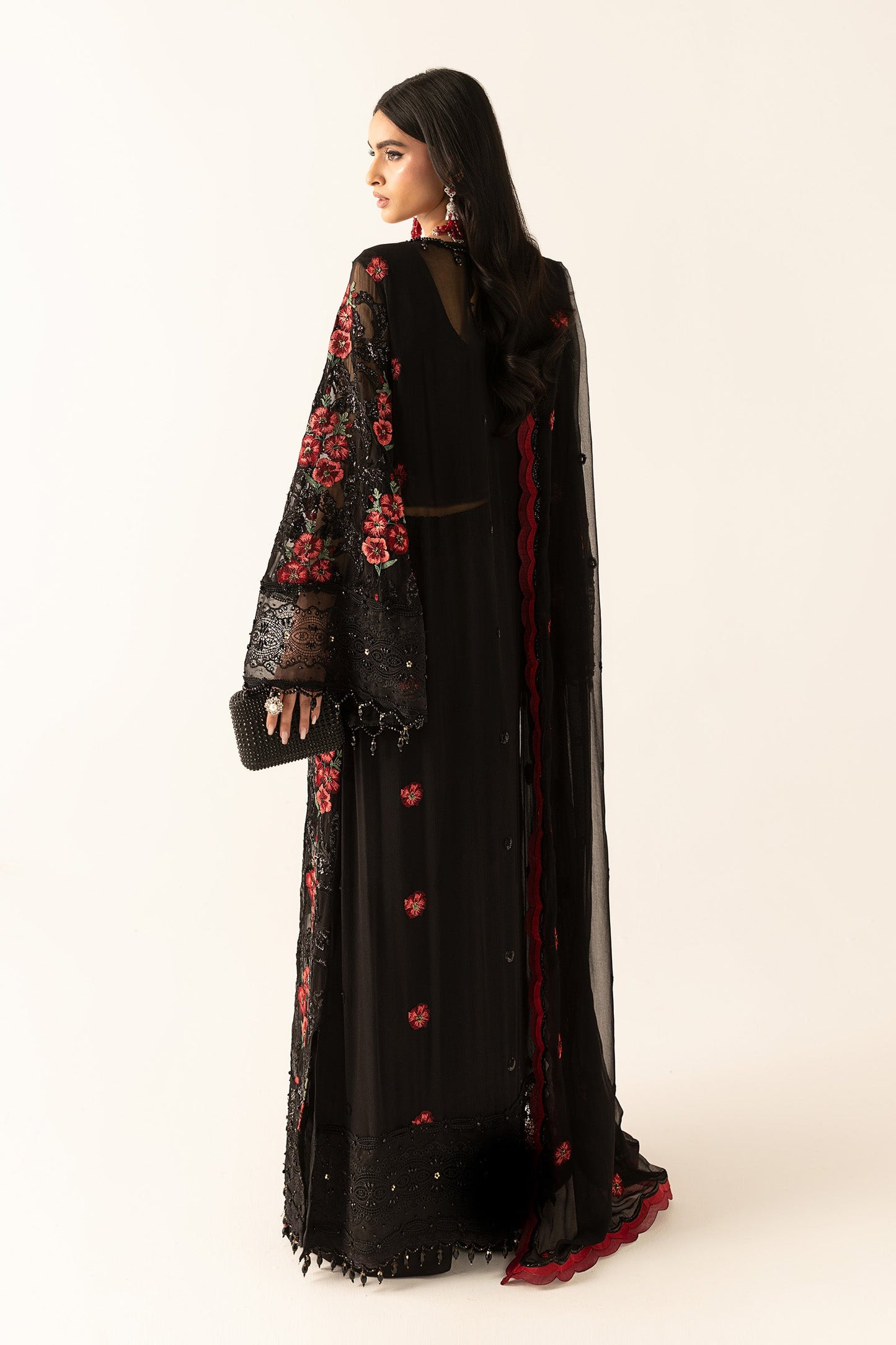 Embroidered Chiffon Fabric (3Pcs)