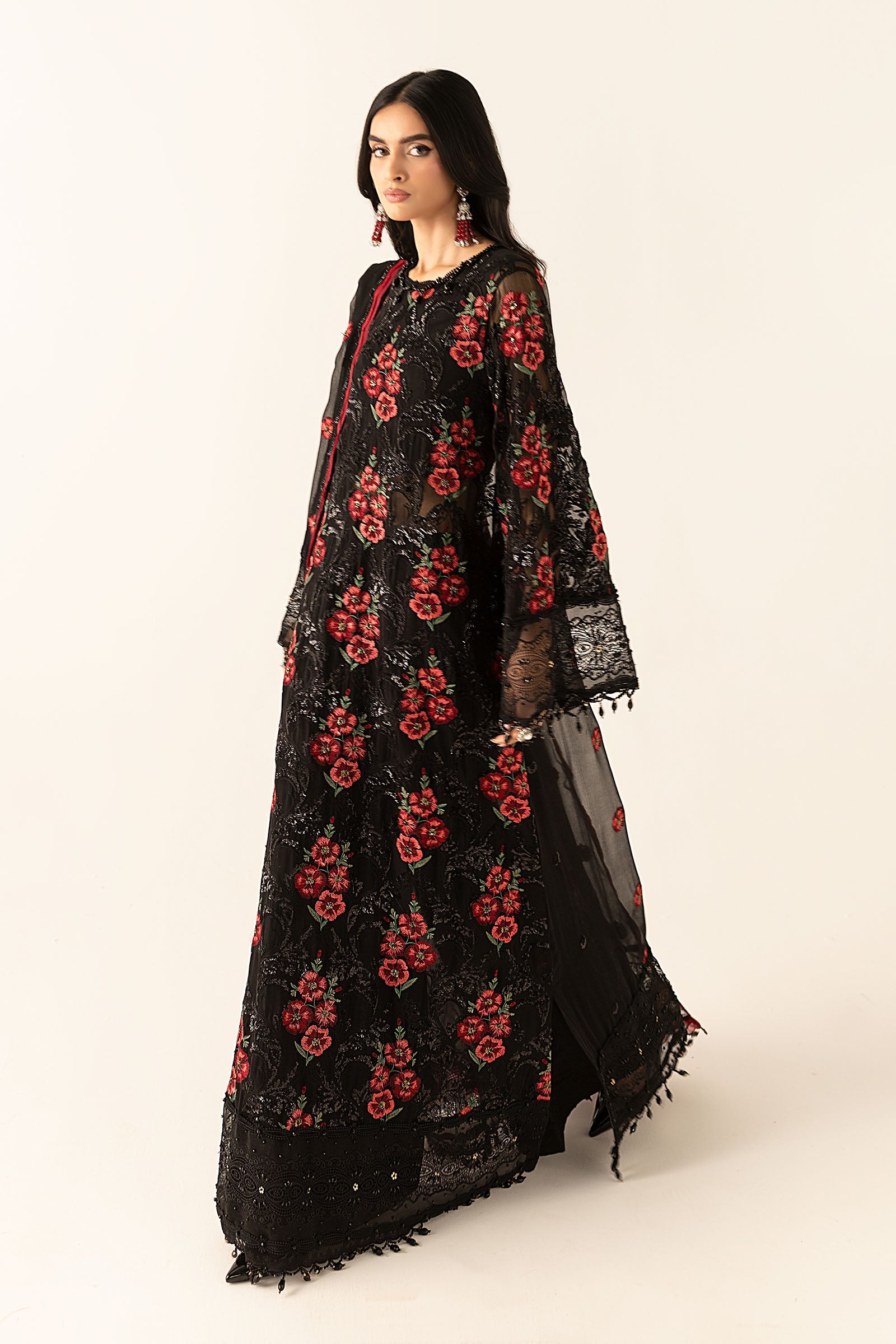 Embroidered Chiffon Fabric (3Pcs)