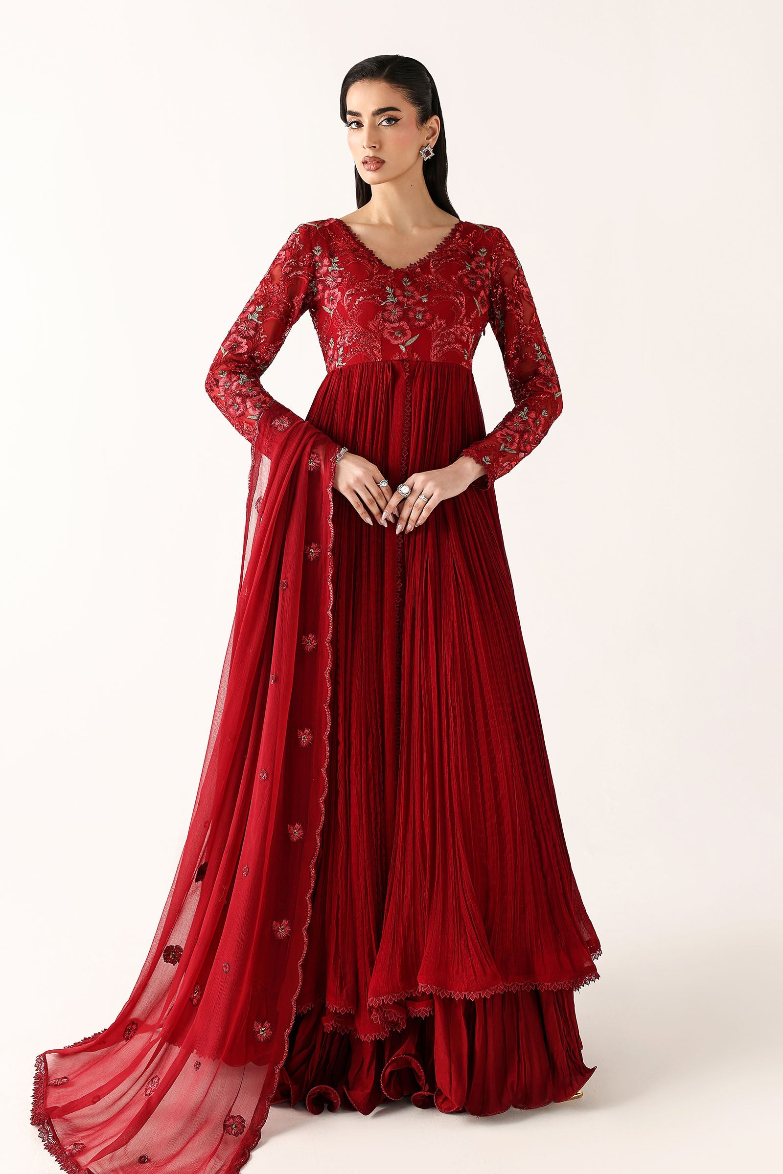 Embroidered Chiffon Fabric (3Pcs)