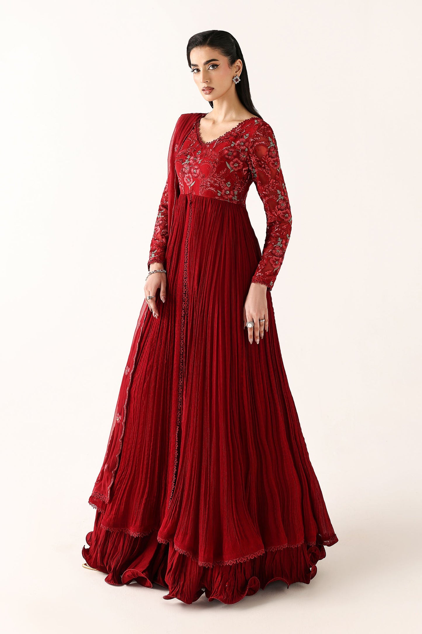 Embroidered Chiffon Fabric (3Pcs)