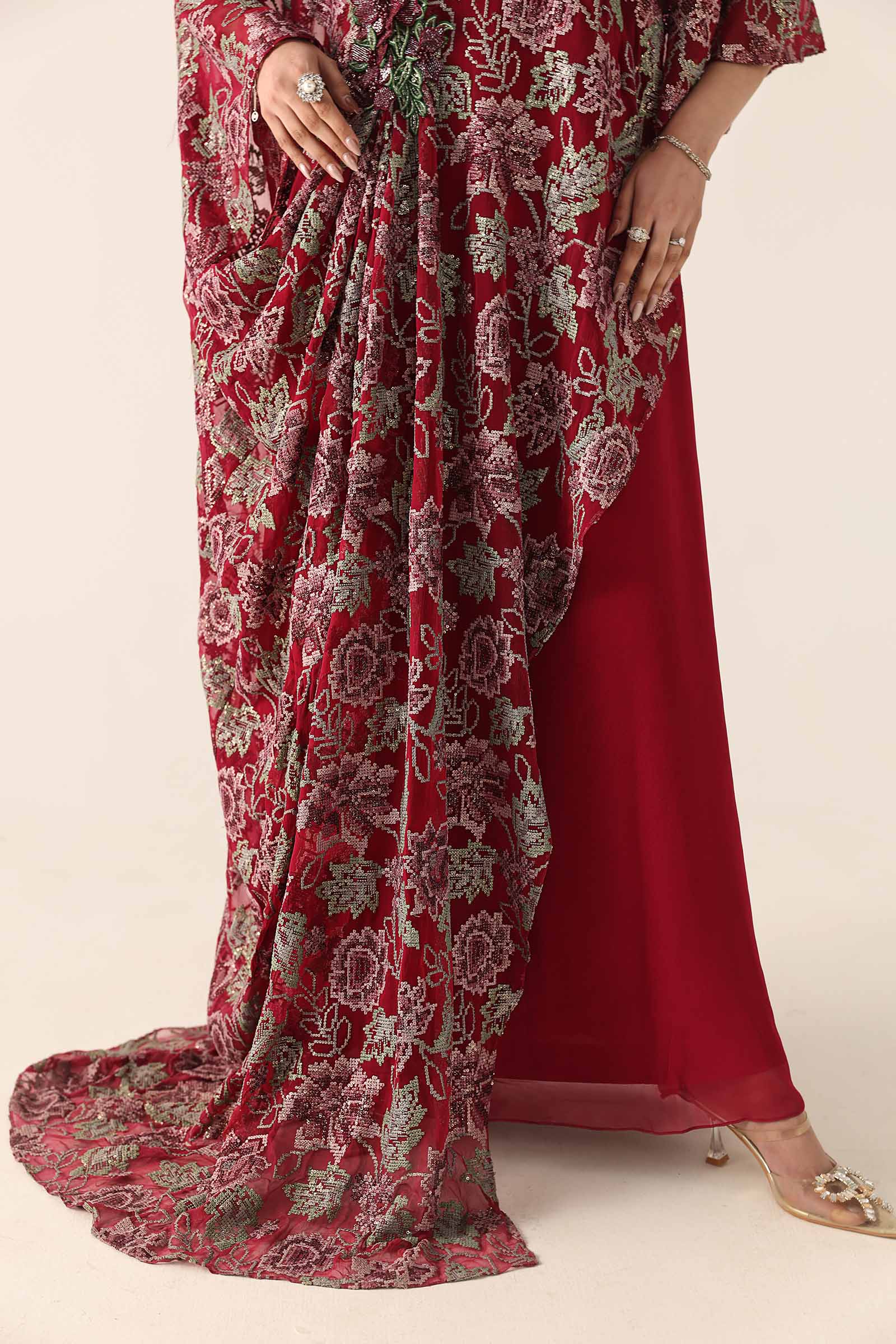 Embroidered Chiffon Fabric (3Pcs)