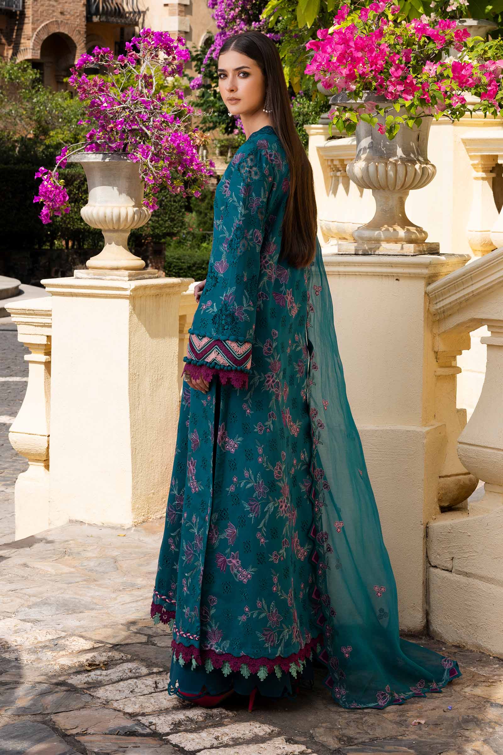 Embroidered Lawn Fabric (2Pcs)