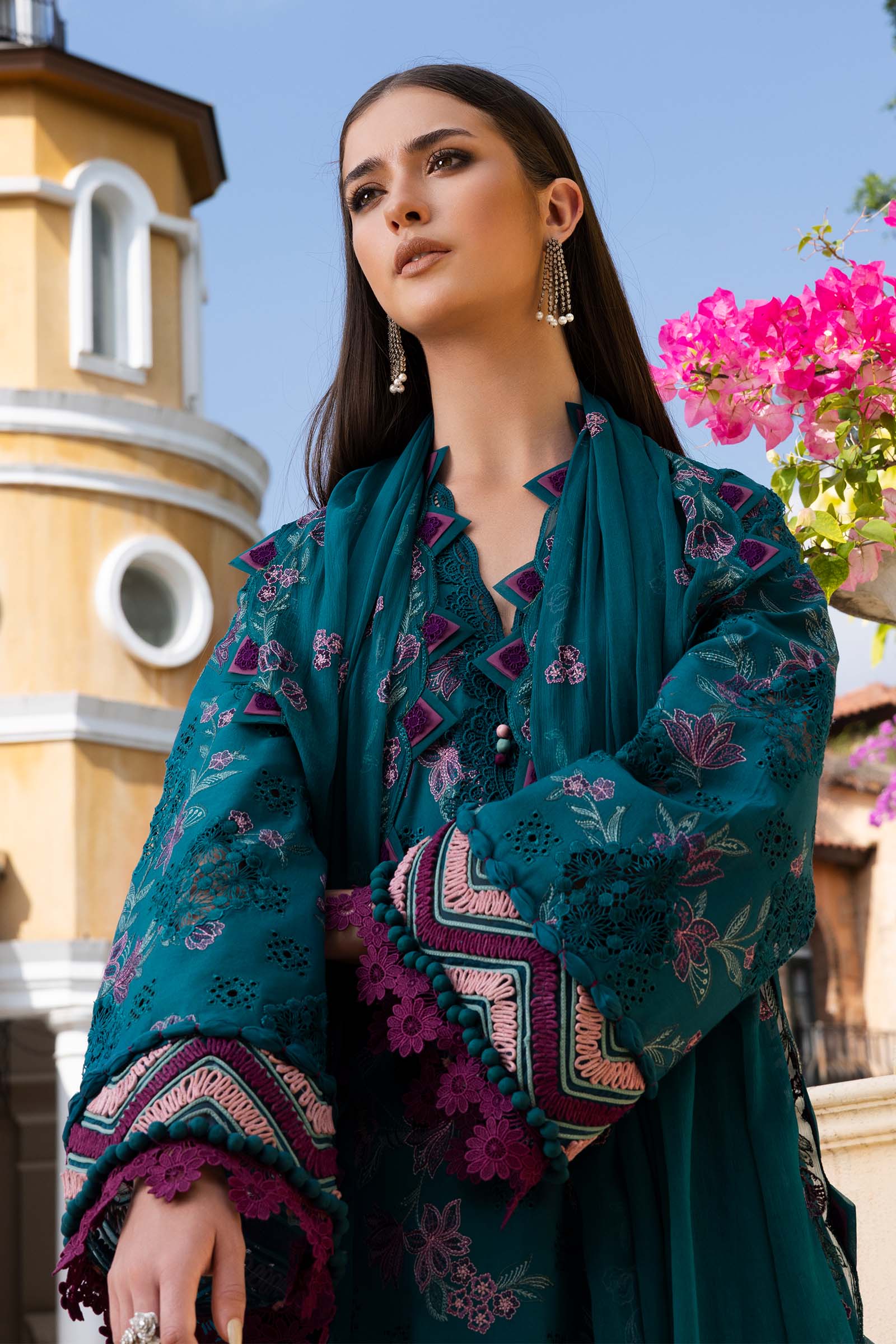 Embroidered Lawn Fabric (2Pcs)