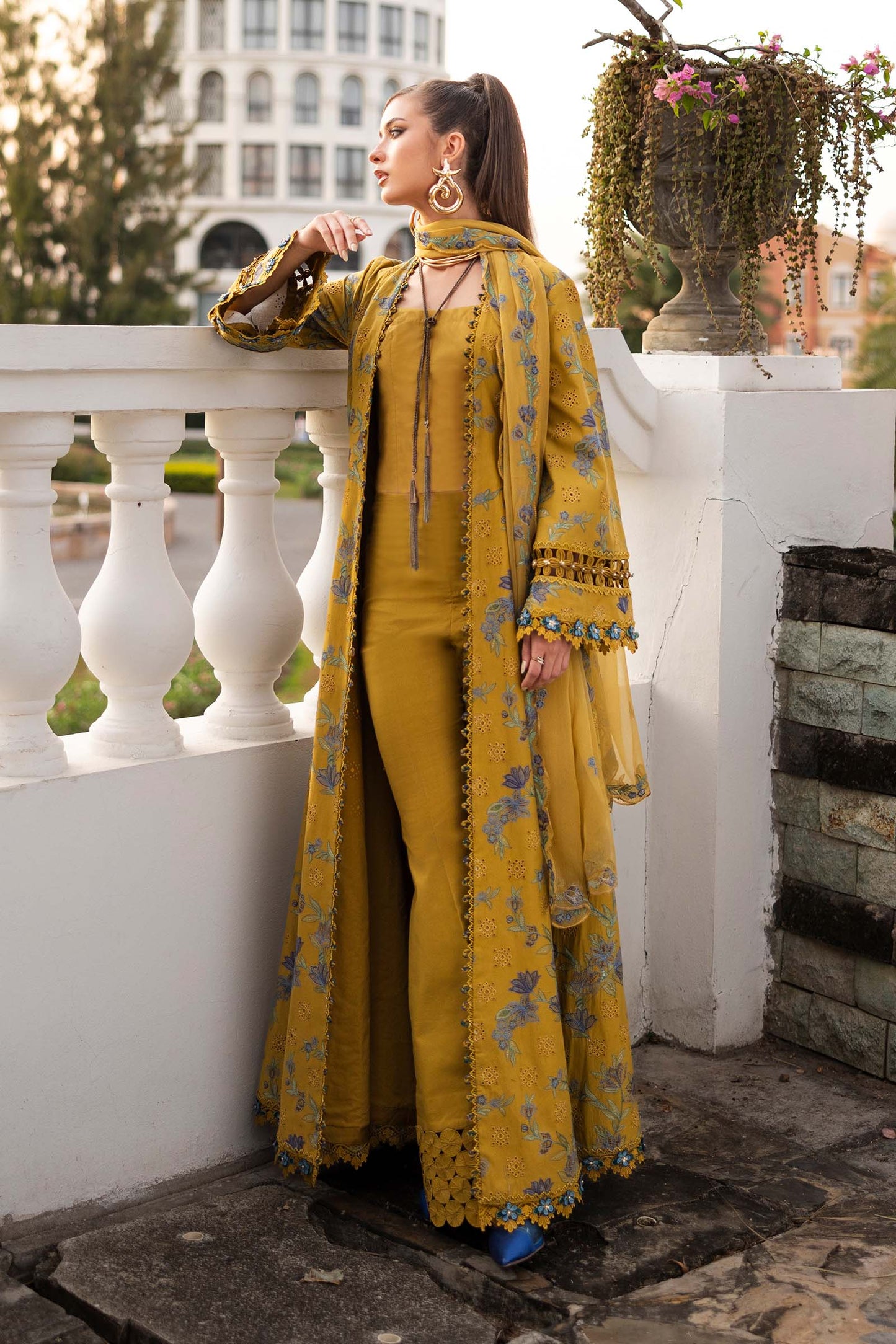 Embroidered Lawn Fabric (2Pcs)