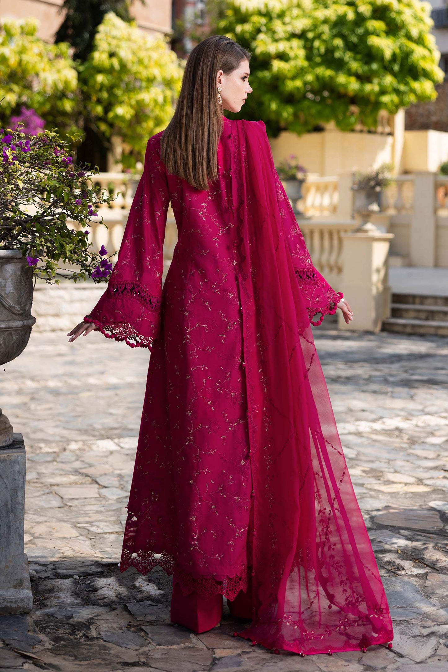 Embroidered Lawn Fabric (2Pcs)