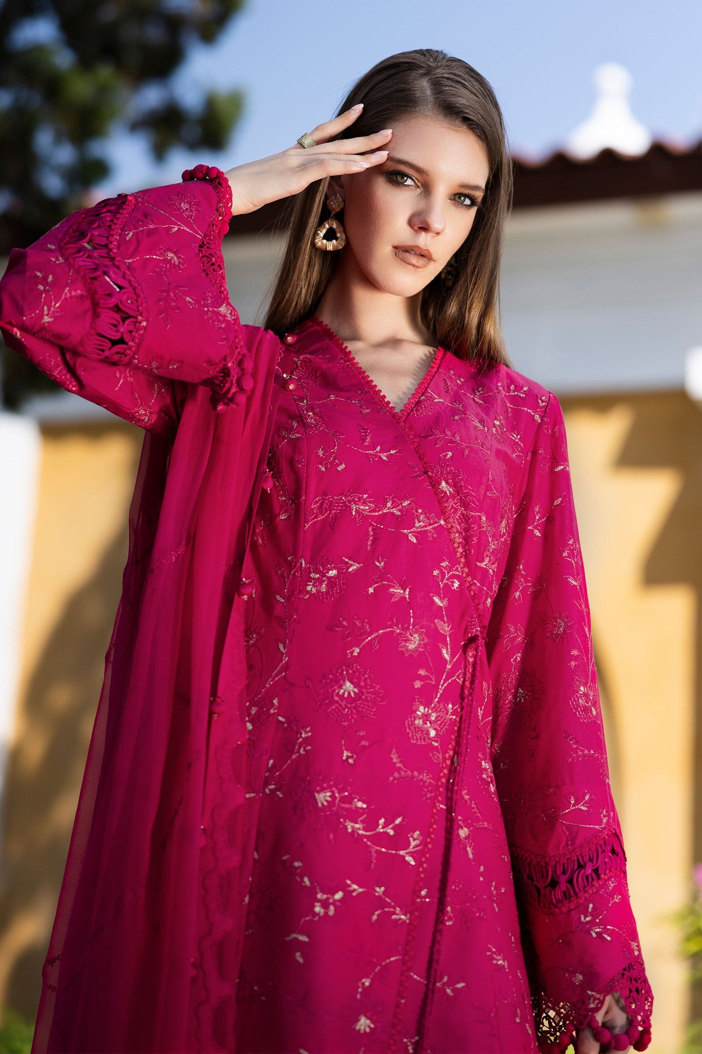 Embroidered Lawn Fabric (2Pcs)