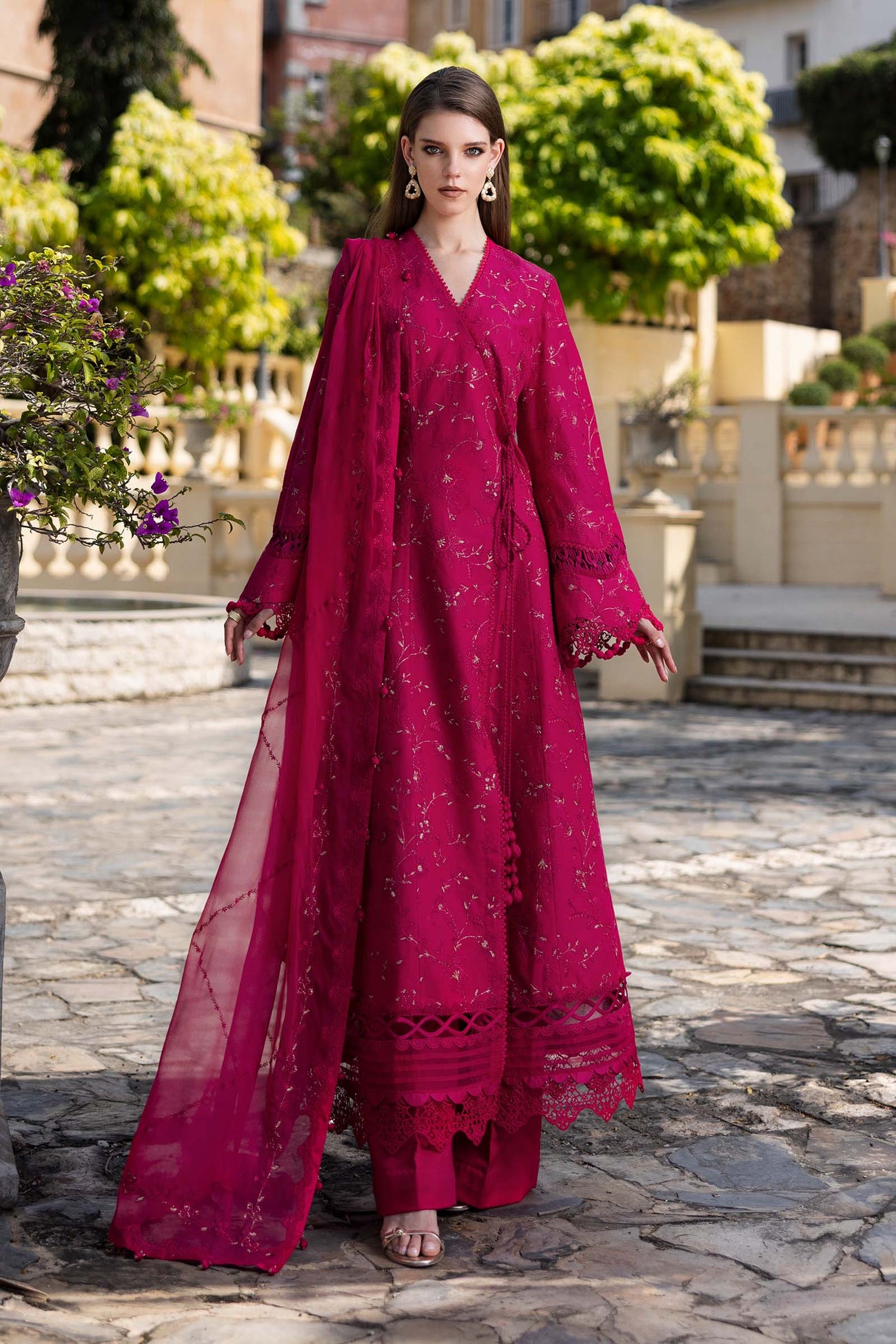 Embroidered Lawn Fabric (2Pcs)