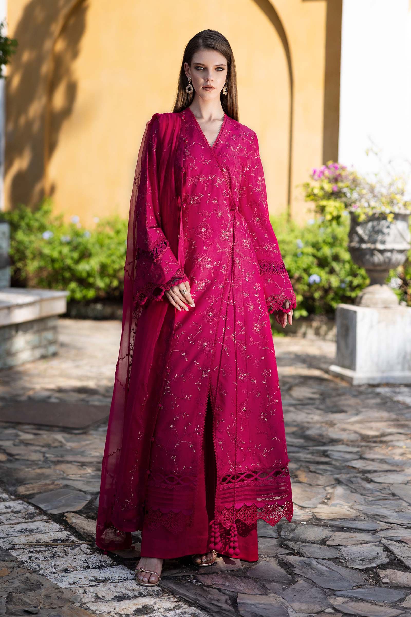 Embroidered Lawn Fabric (2Pcs)