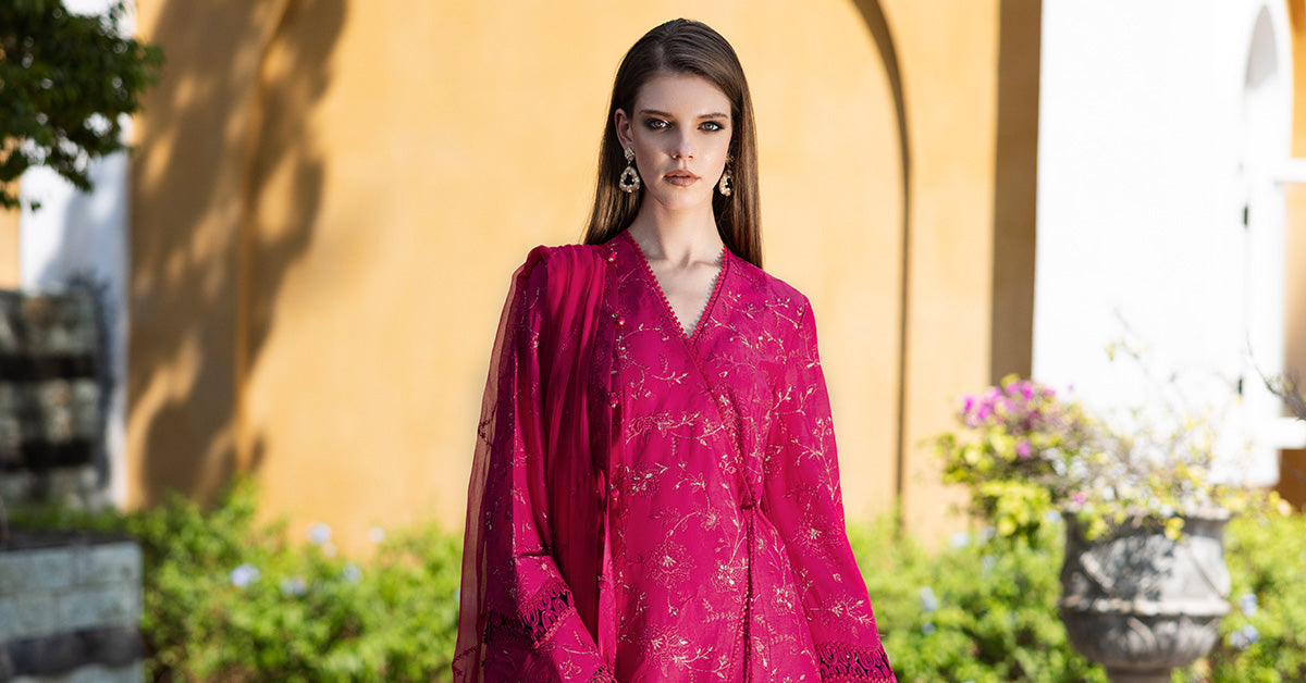 Embroidered Lawn Fabric (2Pcs)