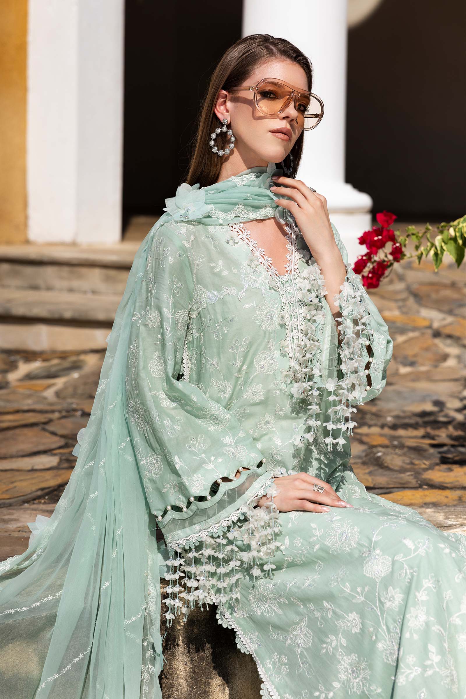 Embroidered Lawn Fabric (2Pcs)