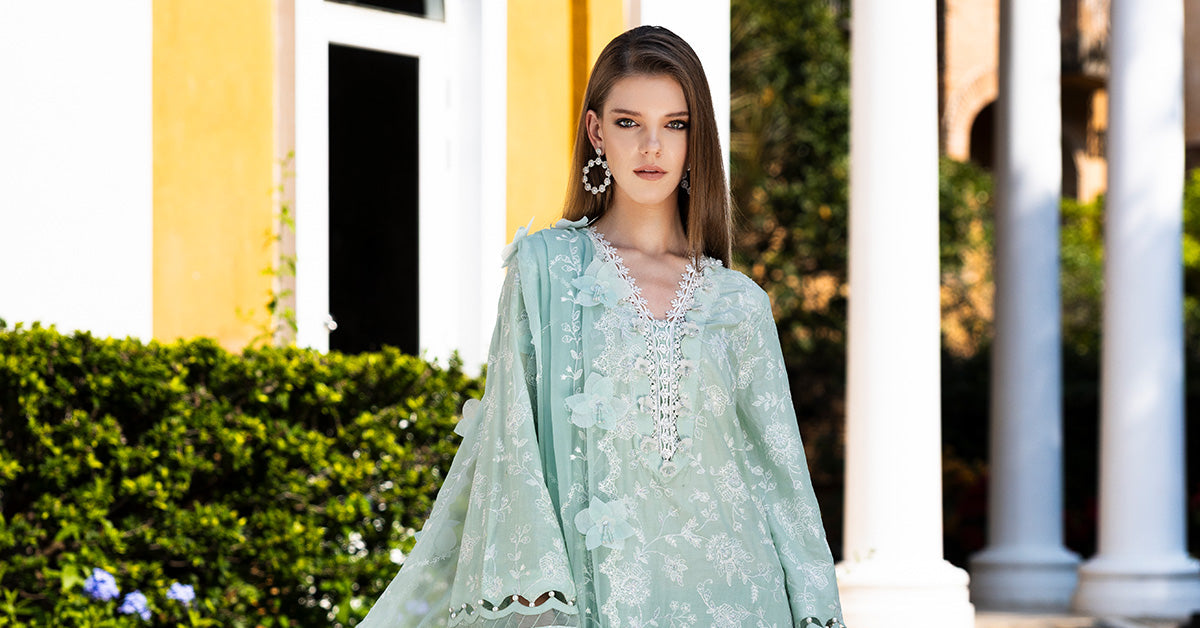 Embroidered Lawn Fabric (2Pcs)