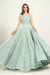 Embroidered Poly Net Fabric (2Pcs) | LF-706