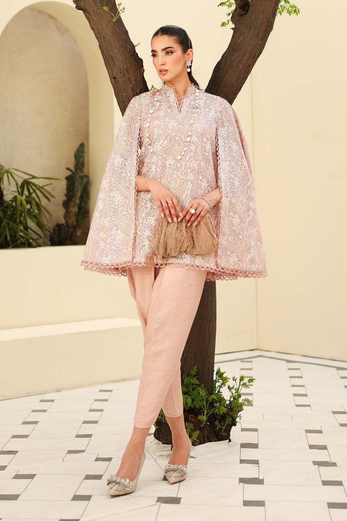 Embroidered Net Fabric (2Pcs) | LF-802