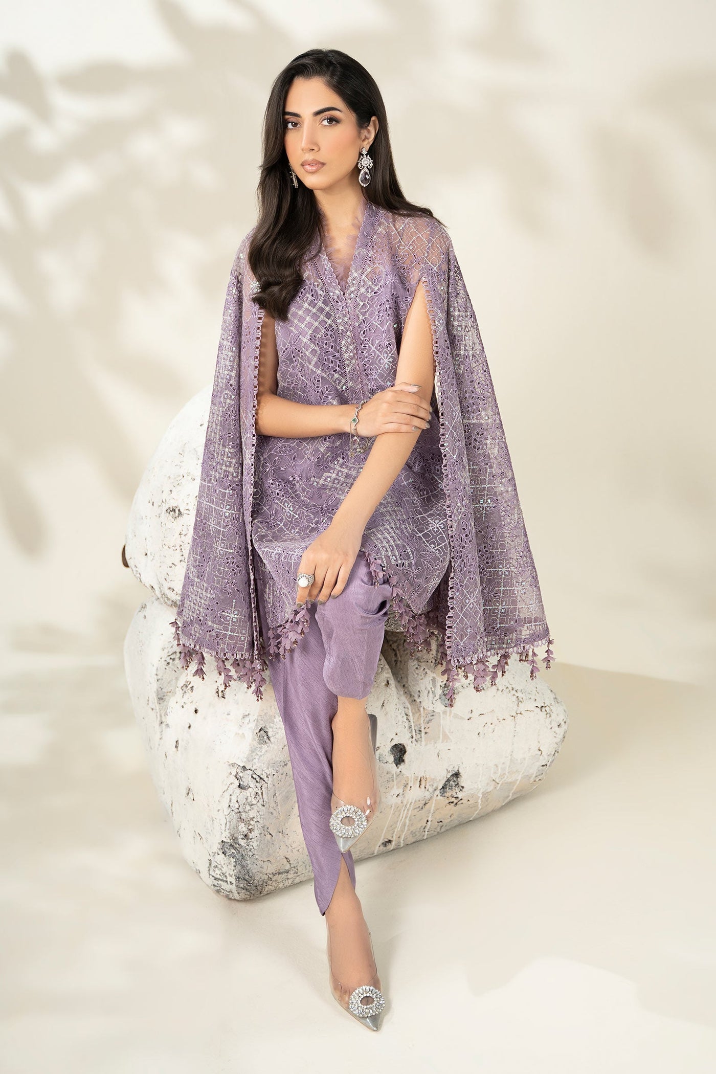 Embroidered Organza Fabric (1Pc) | LF-907