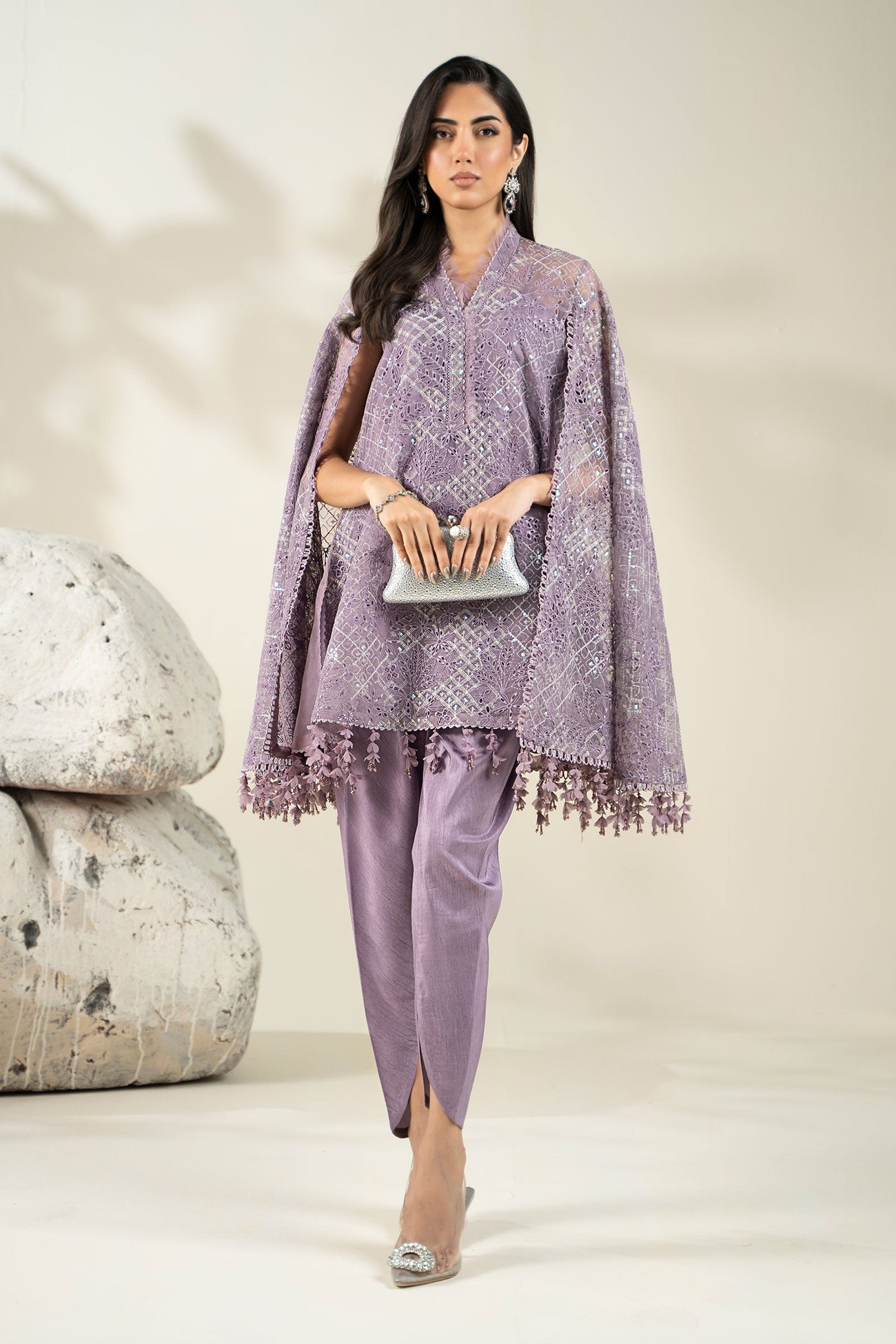 Embroidered Organza Fabric (1Pc) | LF-907