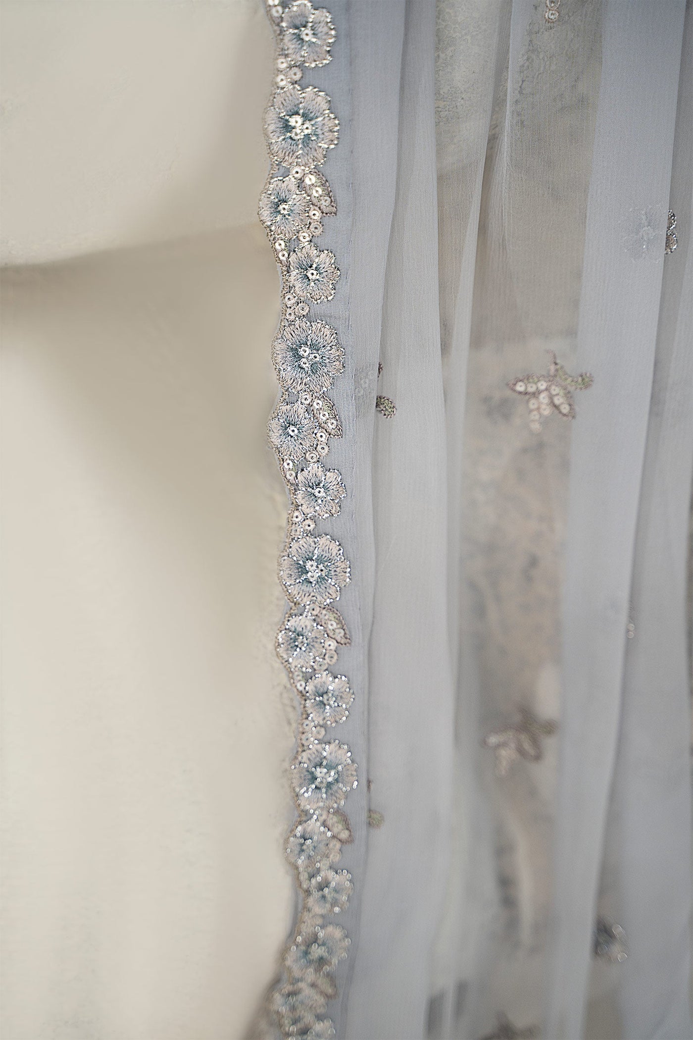 Embroidered Chiffon Fabric (2Pcs) | LF-917