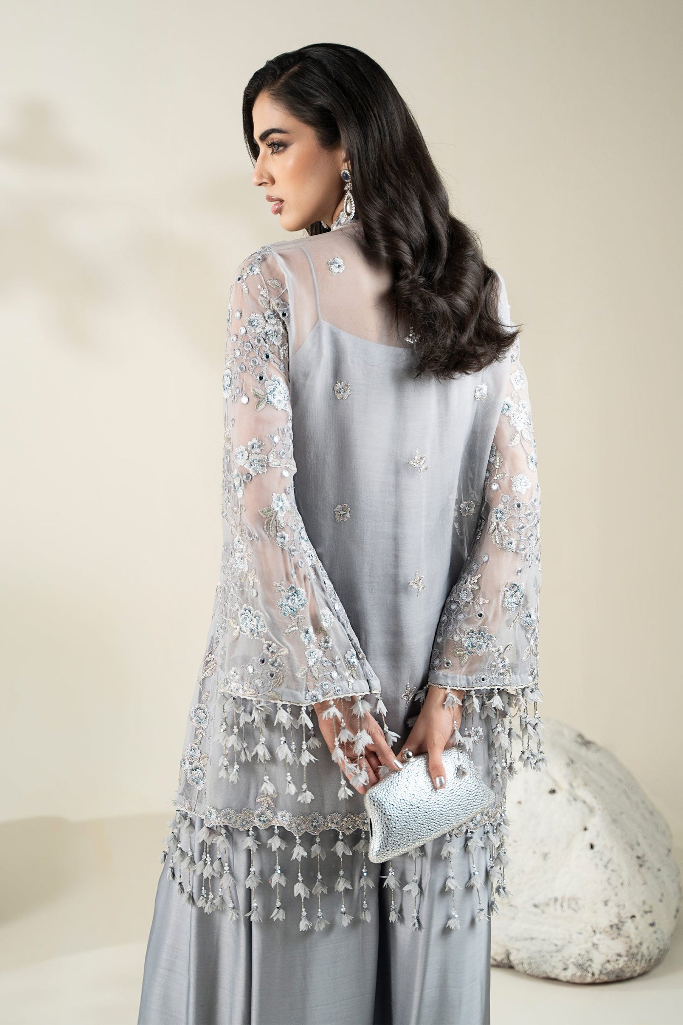 Embroidered Chiffon Fabric (2Pcs) | LF-917