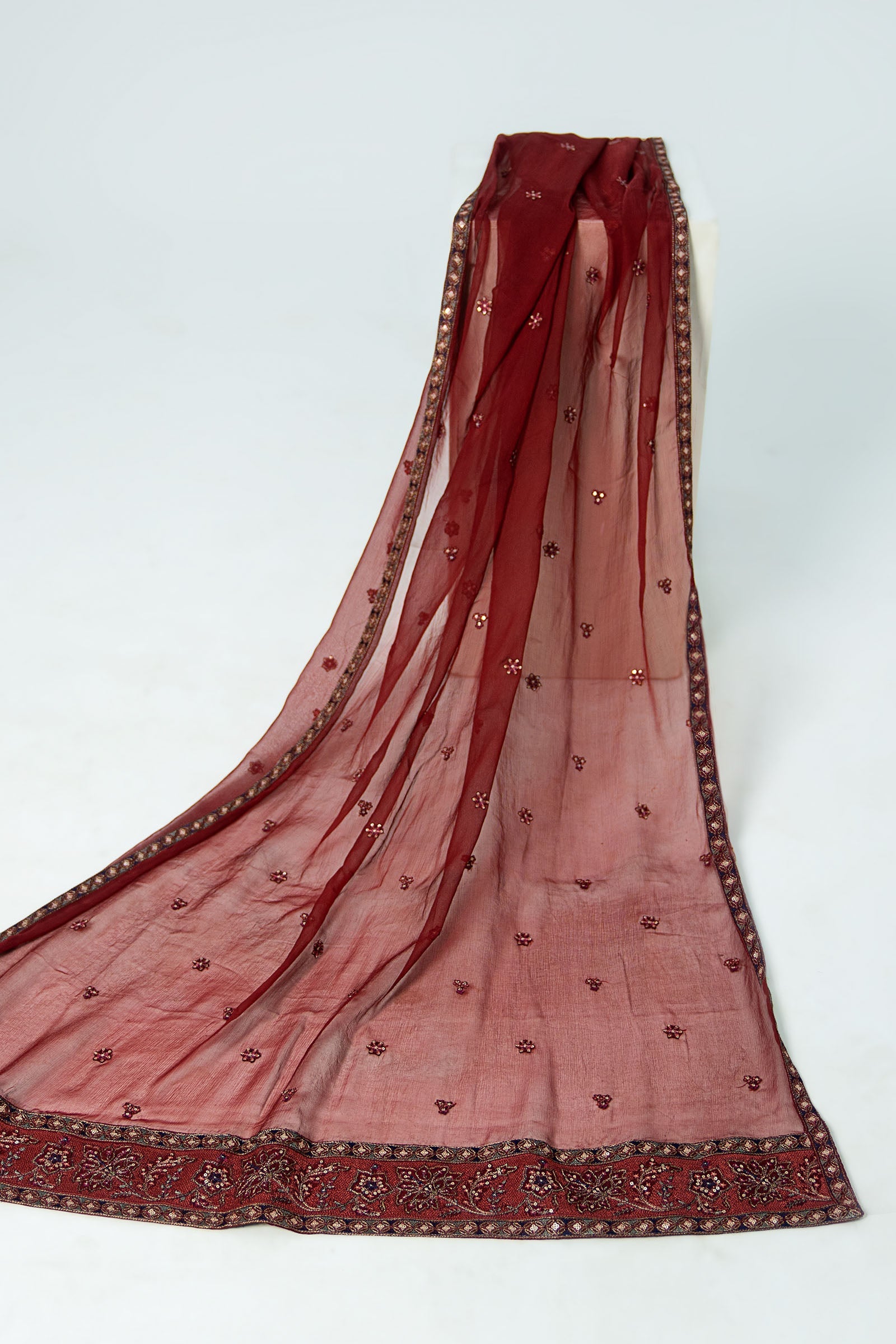 Embroidered Chiffon Fabric (2Pcs) | LF-914