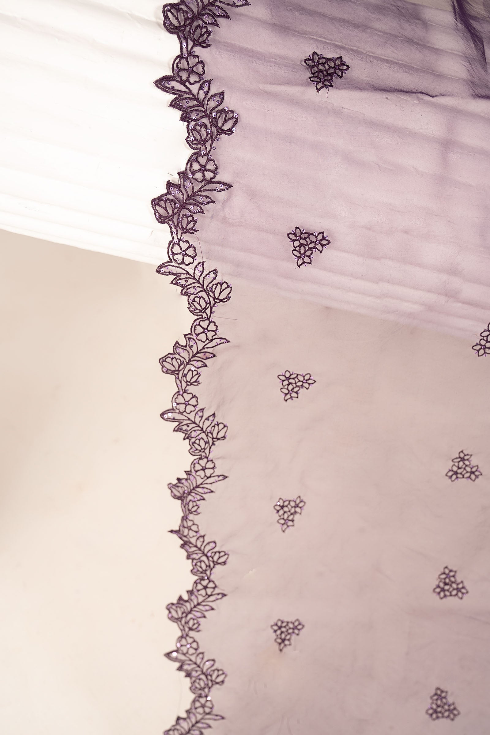 Embroidered Organza Fabric (2Pcs)