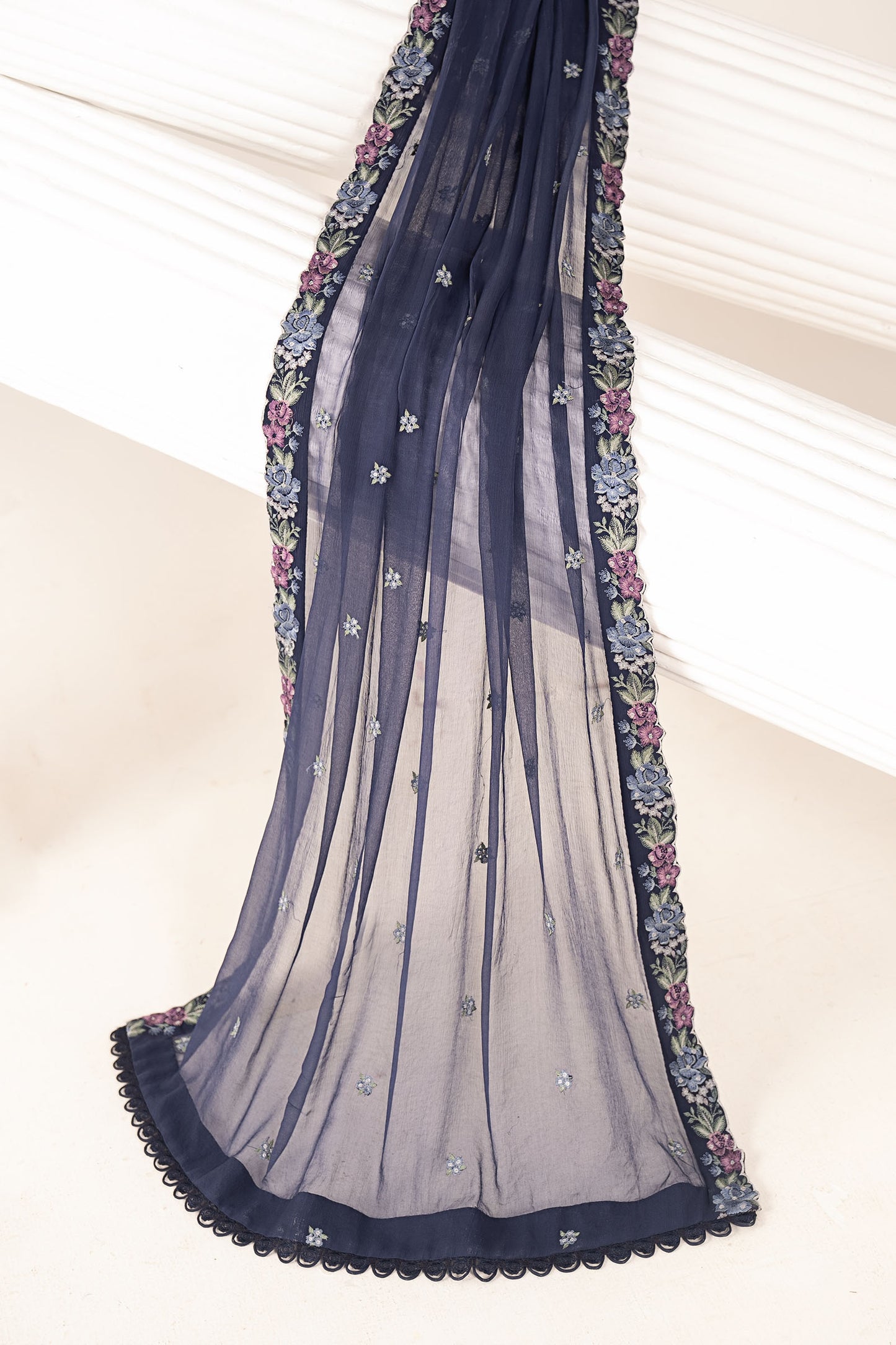 Embroidered Chiffon Fabric (3Pcs)