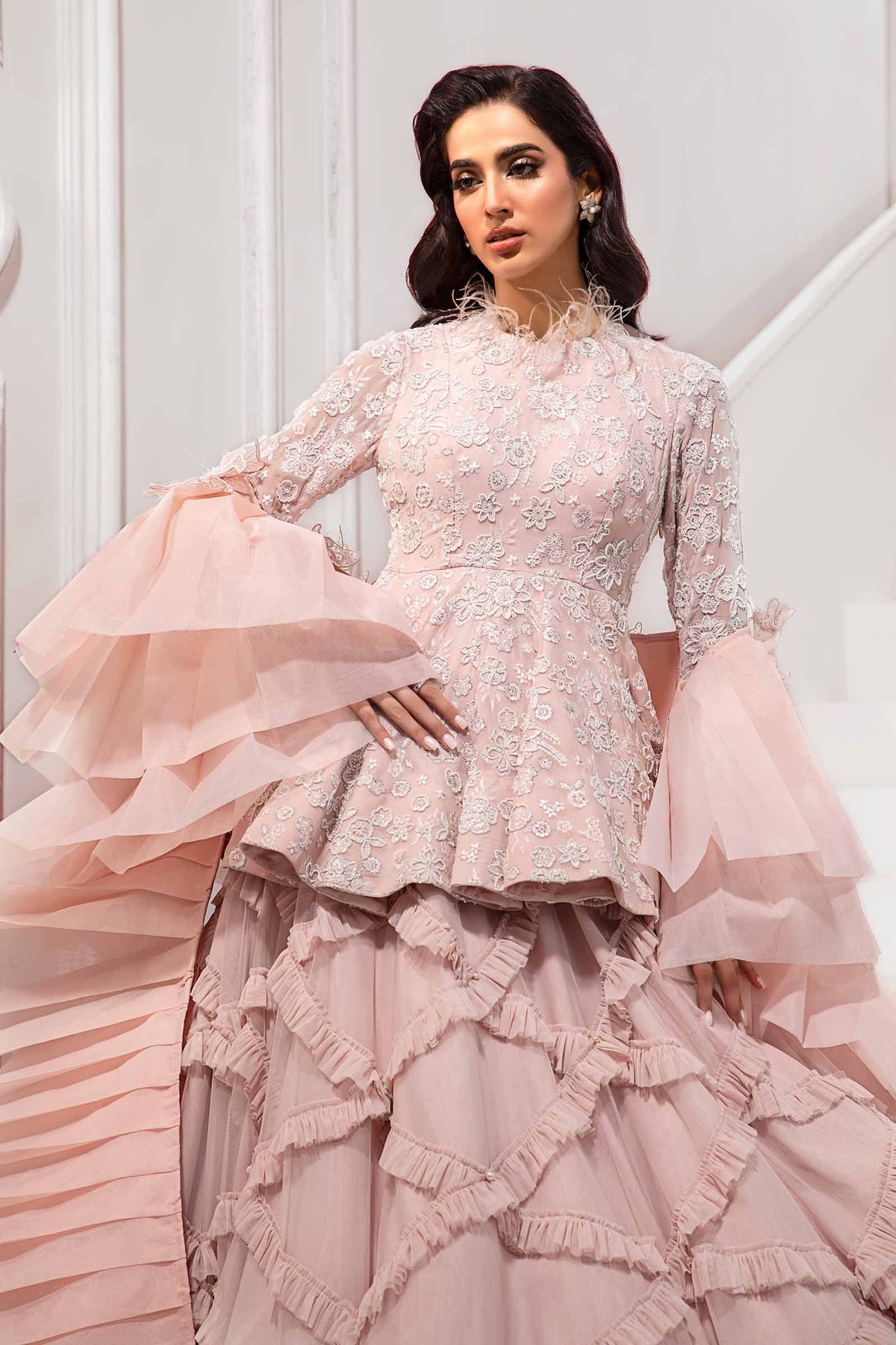 Embroidered Chiffon Fabric LF721 Maria.B. Designs (AE)