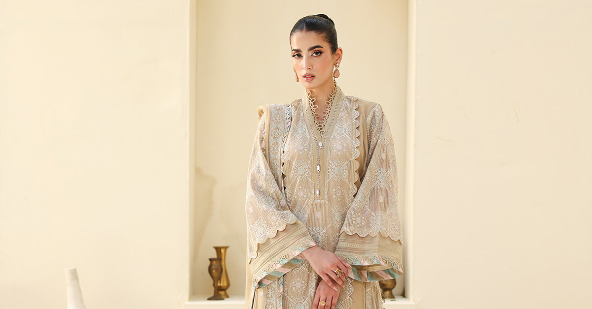 Embroidered Net Fabric (2Pcs) | LF-801