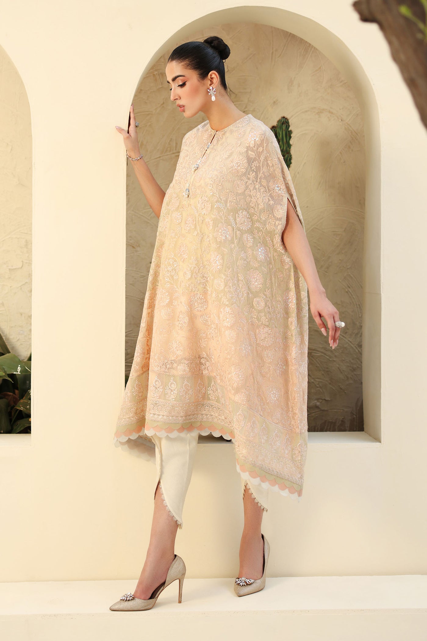 Embroidered Chiffon Fabric (2Pcs) | LF-817