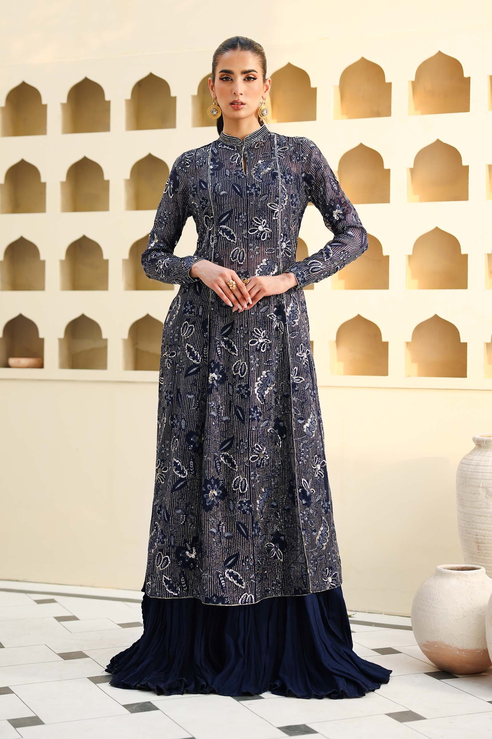 Embroidered Chiffon Fabric (3Pcs) | LF-819