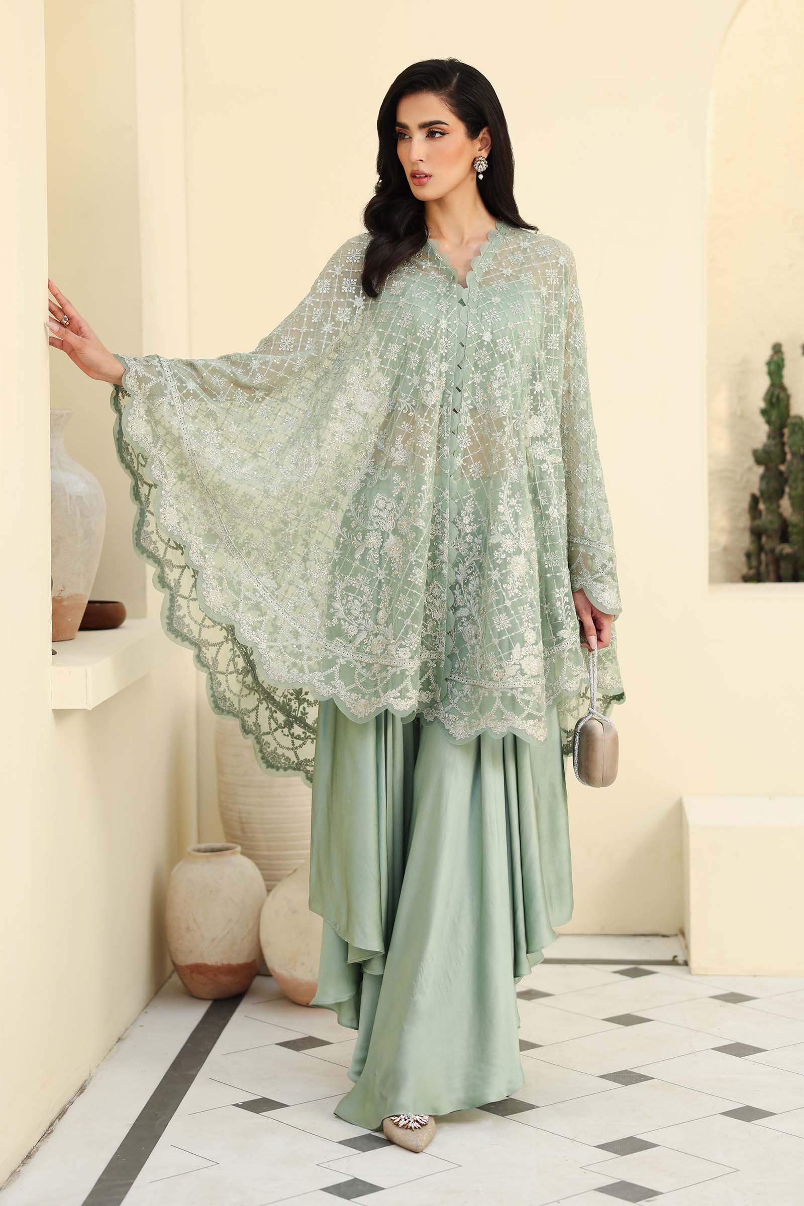 Embroidered Chiffon Fabric (1Pc) | LF-820