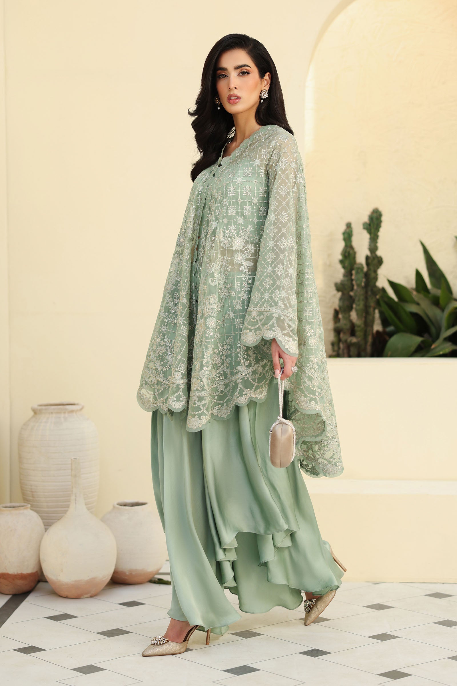 Embroidered Chiffon Fabric (1Pc) | LF-820