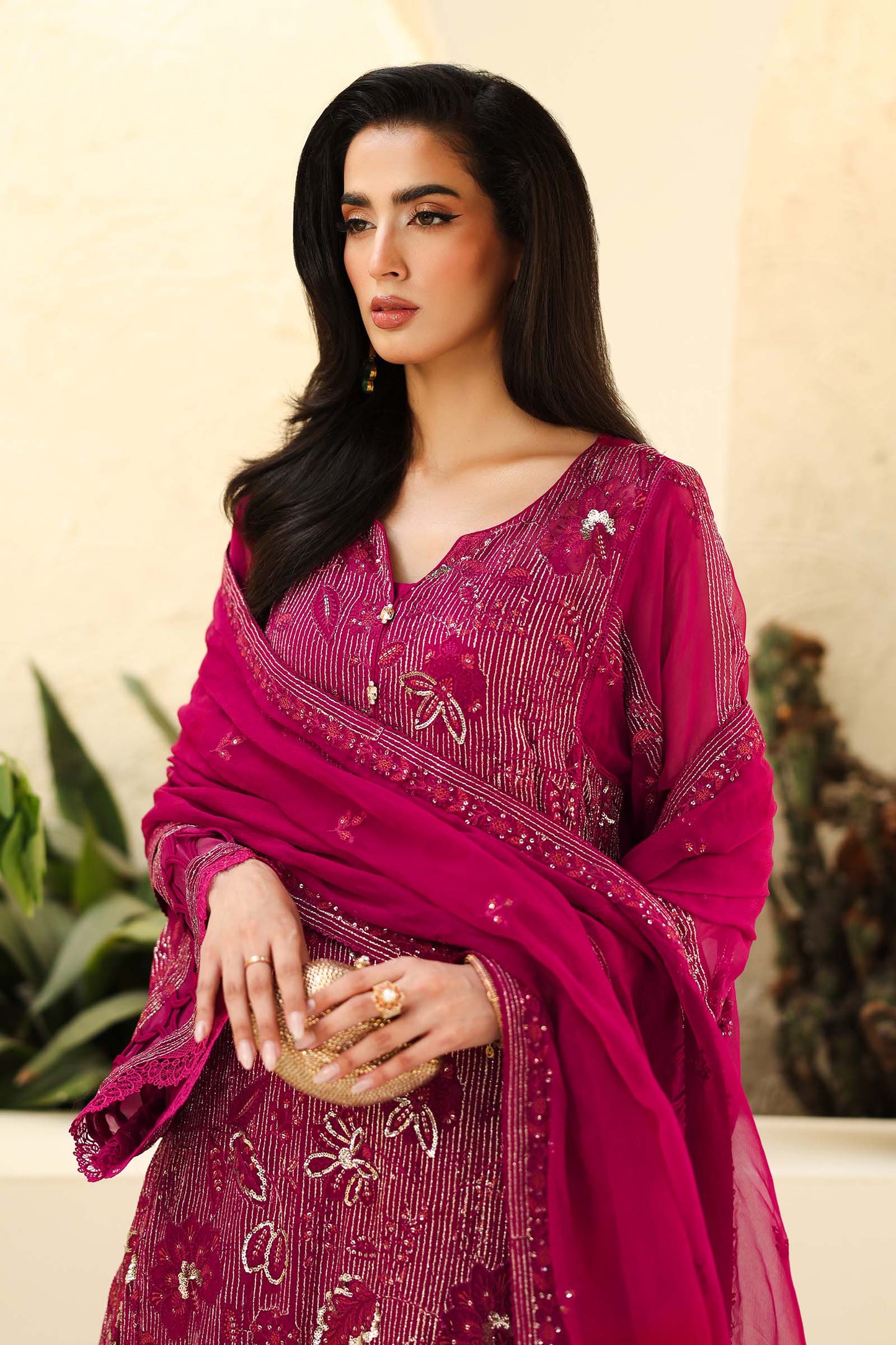 Embroidered Chiffon Fabric (3Pcs) | LF-821