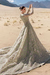 Embroidered Organza Fabric (2Pcs) | LF-911